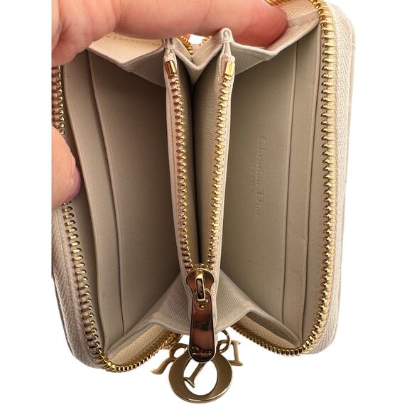 Christian Dior Lady Dior Cannage Lambskin Zip Wallet - Picture 3 of 8